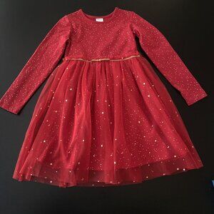 Hanna Andersson Shimmer Star Tulle Dress Size 6-7